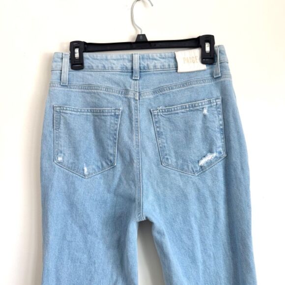 PAIGE Sarah Straight Ankle Jeans - Crash Destructed Wash | Size 28 - Picture 7 of 9